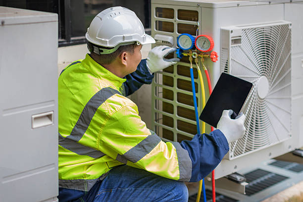 Professional Air Duct Cleaning technician working in Inverness, IL